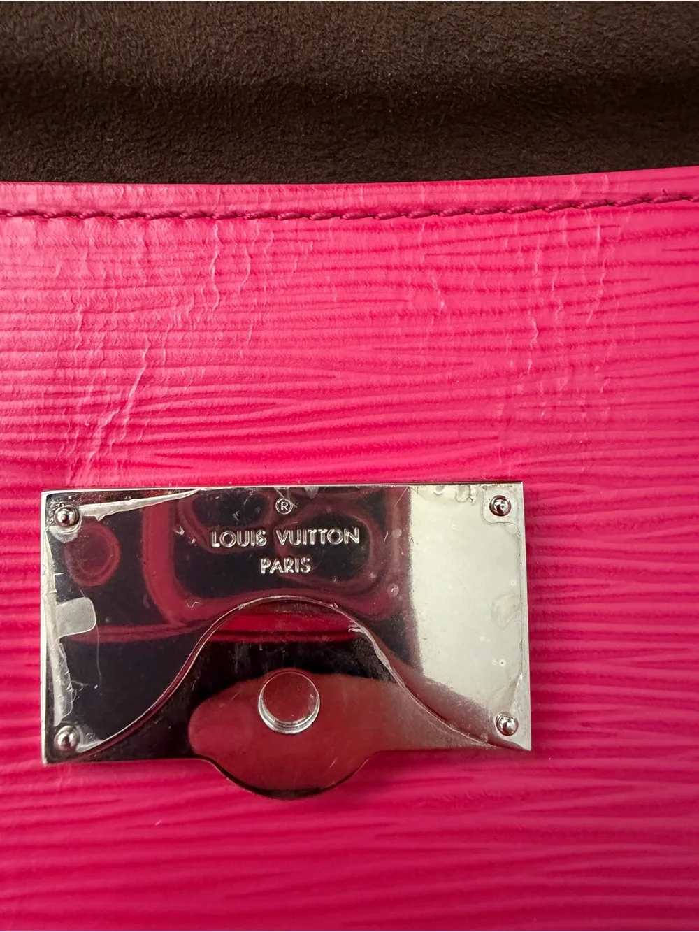 Louis Vuitton Cluny Fuchsia Epi Leather Satchel